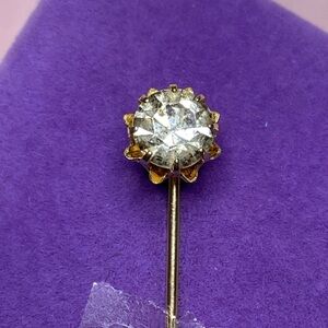 💛 Elegant Gold Crystal Stick Pin